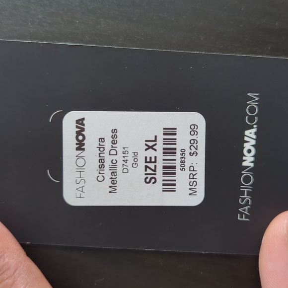 Metallic Fashion Nova Dress - Picture 2 of 2